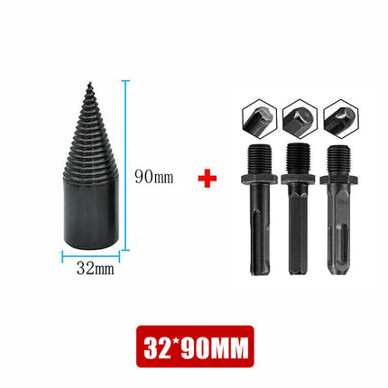 32-42Mm High Speed Twist Firewood Drill Bit Wood Splitting Splitter Cone Driver