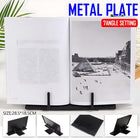Portable Steel Book Stand Reading Desk Holder Tilt Adjustment Holder Bookstand