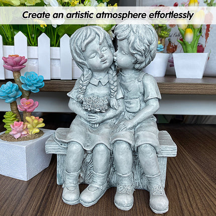 Resin Garden Ornament Outdoor Lawn Decoration Figurine For Men And Girls Yard