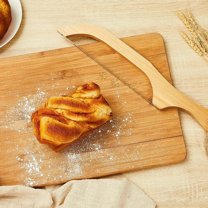 Household Wooden Bread Slicing Saw Manual Kitchen Baking Food Safe Easy to Use