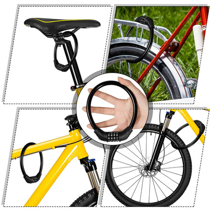 Portable Circular Combination Lock For Bicycles Motorcycles Anti Theft Security