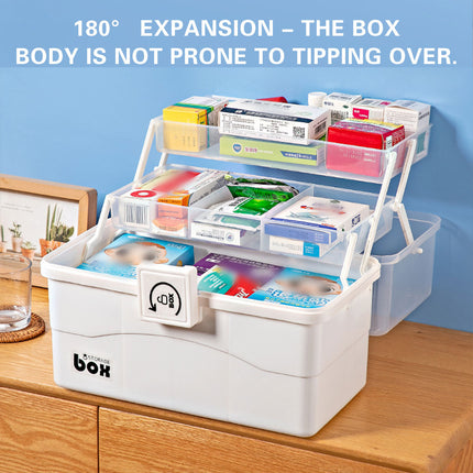 Household Medicine Box Large Capacity First Aid Storage Home Medical Organiser
