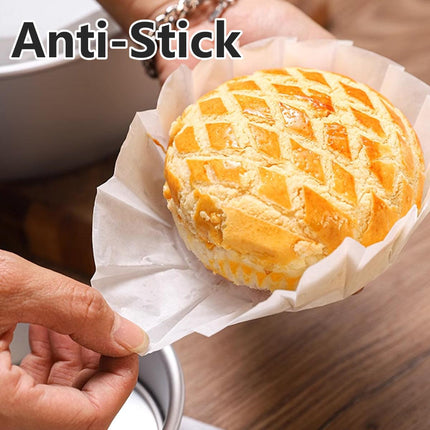100PCS Non Folding Non Stick Oil Proof Cake Paper Tray Baking Food Serving Plate