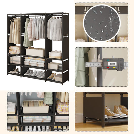 Home Simple Freestanding Multi-Functional Coat Rack Easy Assembly Durable