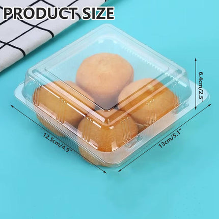 100PCS Transparent Pastry Box Hamburger Cake Box Bakery Packaging Container
