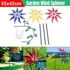 Outdoor Decoration 3 Colour Flower Spinning Windmill for Garden Yard Lawn Use