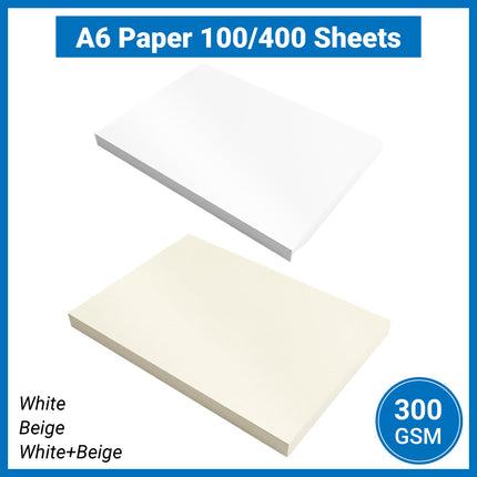100/400 Sheets A6 Paper 300gsm Thick Cardstock for Handmade Craft 150x100mm
