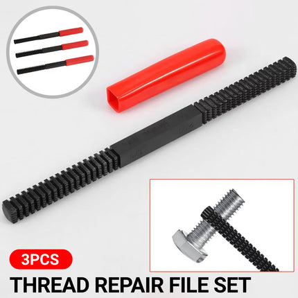 3PCS Thread Repair File Set Metal Hand Files for Auto Engine Thread Restoration
