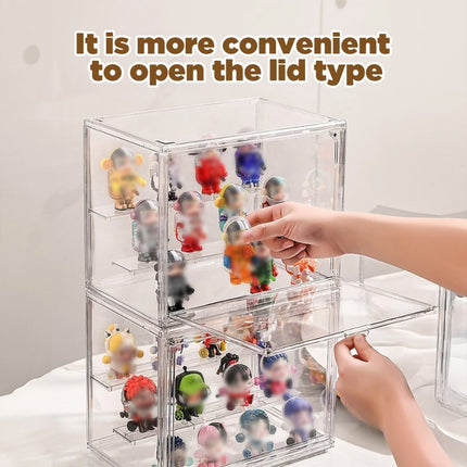 Blind Box Storage Display Case Transparent Dustproof Doll Stand Organizer Figure