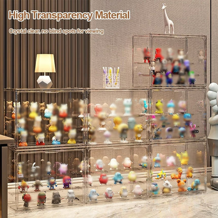 Blind Box Storage Display Case Transparent Dustproof Doll Stand Organizer Figure