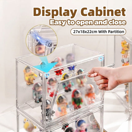 Blind Box Storage Display Case Transparent Dustproof Doll Stand Organizer Figure