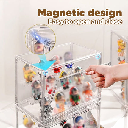 Blind Box Storage Display Case Transparent Dustproof Doll Stand Organizer Figure
