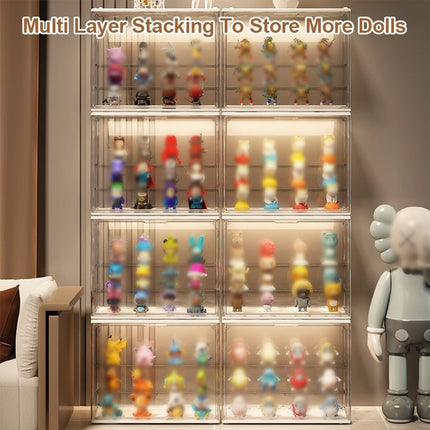 Blind Box Storage Display Case Transparent Dustproof Doll Stand Organizer Figure