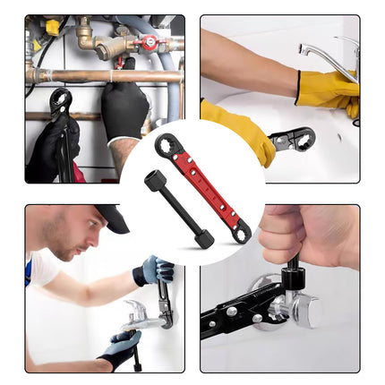 2PCS Angle Stop Wrench Portable Adjustable Durable Robust Metal for Faucet Valve