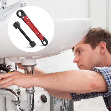 2PCS Angle Stop Wrench Portable Adjustable Durable Robust Metal for Faucet Valve