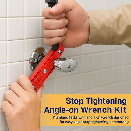 2PCS Angle Stop Wrench Portable Adjustable Durable Robust Metal for Faucet Valve