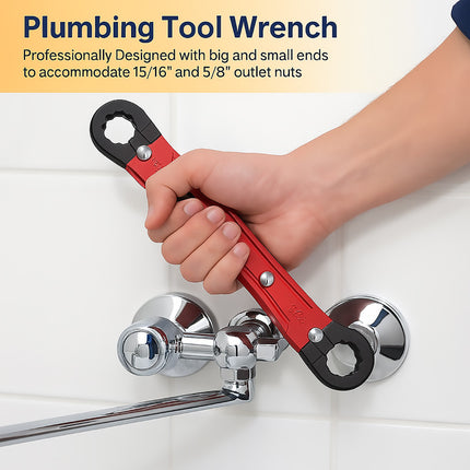 2PCS Angle Stop Wrench Portable Adjustable Durable Robust Metal for Faucet Valve