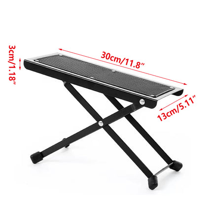 Guitar Foot Rest Pedal Adjustable 6-Position Foldable Stand Support for Players