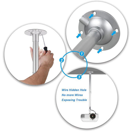 Outdoor Wall Mount Camera Bracket Telescopic Aluminum Alloy Monitor Holder