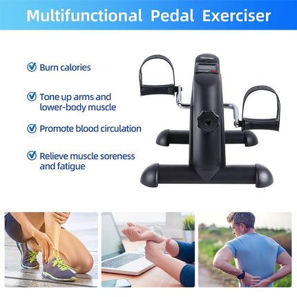 Mini Folding Exercise Bike Home Use Compact Fitness Bike Foldable Leg Trainer