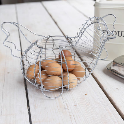 Egg Storage Basket Hollow Iron Wire Container Kitchen Holder Rack for Display
