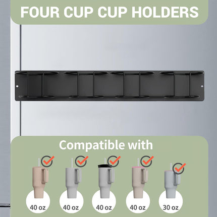 Wall-Mounted Insulated Cup Holder for Kitchen Bedroom Organizer Space Saving