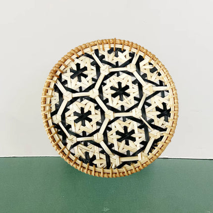 4PCS Bamboo Woven Cup Mat Bowl Pad Heat-Resistant For Home Kitchen Dining Table