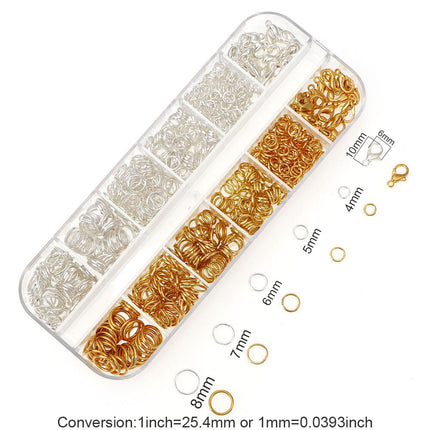 600x Jump Rings Split Lobster Clasps Hooks For DIY Jewelry Making Necklace