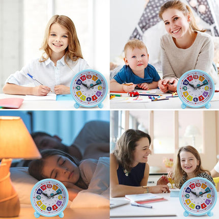 Student Desktop Alarm Clock 10cm Cute Simple Clock for Kids Bedroom Learning Use