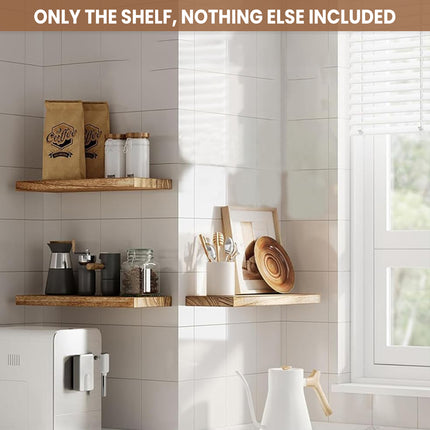 3 PCS Wooden Wall Shelf Single Board Wall Mounted Home Decor Living Room Bedroom