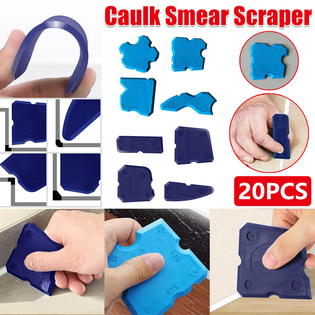 20pcs Caulk Smear Scraper Set Kitchen Bathroom Sink Sealant Joint Finishing Tool