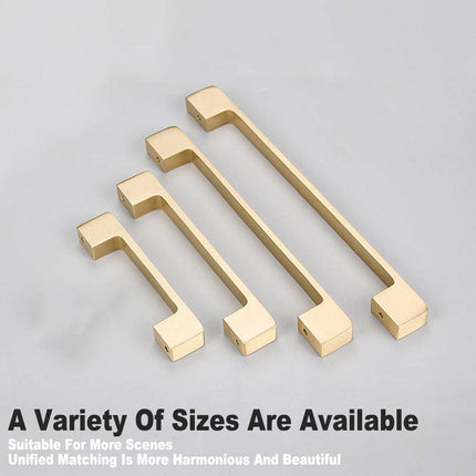 Modern Simple Handle Wardrobe Cabinet Drawer Pull All Copper Gold Door Handle