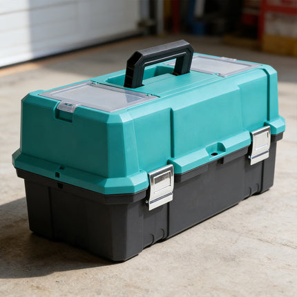 3 Tier Portable Tool Box Organiser with Fold Out Trays for Home Garage Repair