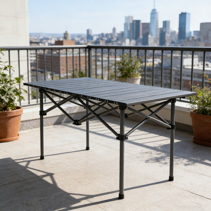Folding Outdoor Camping Table Portable Aluminium Top Picnic Beach Garden