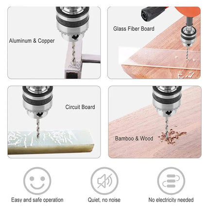 Manual Hand Drill Tool 3 8 Inch Woodworking DIY Punch Multifunctional Drill