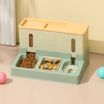 All in One Pet Feeding Bowl Cat Dog Water and Food Feeder Automatic Dispenser