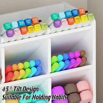 Desktop Stationery Organiser Rack with Side Bookend Drawer for Pens Markers