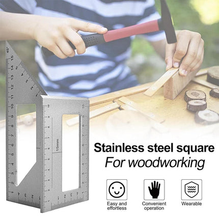 Right Angle Ruler Multifunctional Carpentry Tool Scribing Ruler Combination Tool