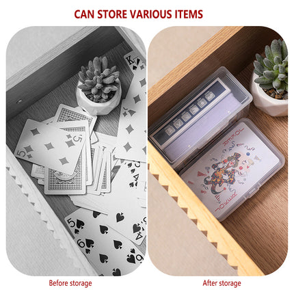 10PCS Card Storage Box Transparent Plastic Holder ID Business Card Organizer