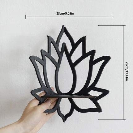 Lotus Shape Wall-Mounted Floating Corner Shelf Home Bookshelves Storage Rack