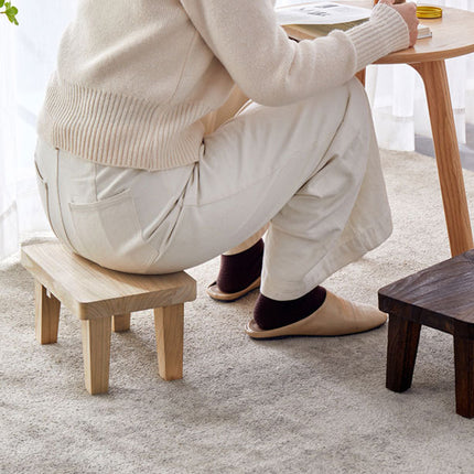 Solid Wood Small Bench Living Room Low Stool Shoe Bench Sturdy Durable Practical