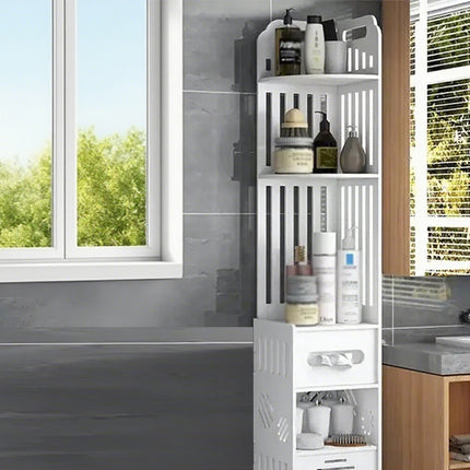 Bathroom Corner Shelf  Large Capacity Multi-layer Storage Cabinet Floor Cabinet