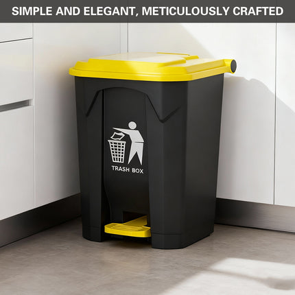 Pedal Trash Can with Lid 100L Large Capacity Durable for Kitchen Office Bathroom