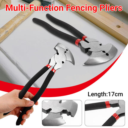 Multi Functional Fence Pliers Tool Carbon Steel for Wire Cutting and Bending Use