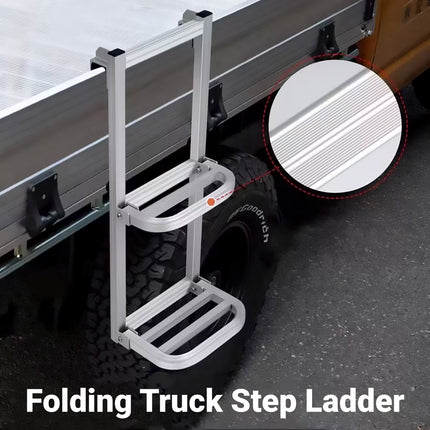 Folding Aluminum Alloy Truck Ladder 2-Step 120kg for Van SUV Cargo Access Use