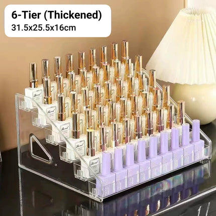 6/7 Layer Nail Polish Storage Box Multi Layer Clear Display Rack Organizer Stand