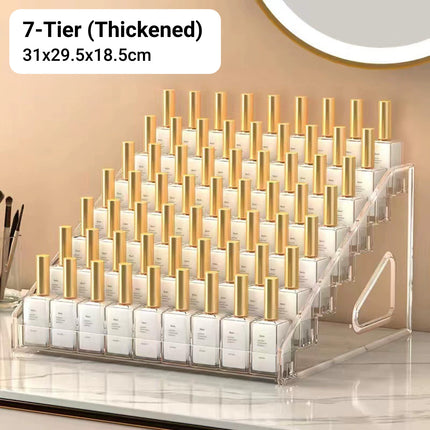 6/7 Layer Nail Polish Storage Box Multi Layer Clear Display Rack Organizer Stand