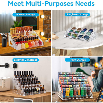 6/7 Layer Nail Polish Storage Box Multi Layer Clear Display Rack Organizer Stand