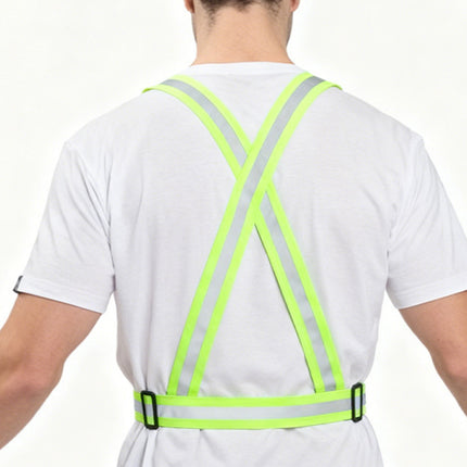 Reflective Shoulder Straps Safety High Visibility Vest for Night Running Cycling