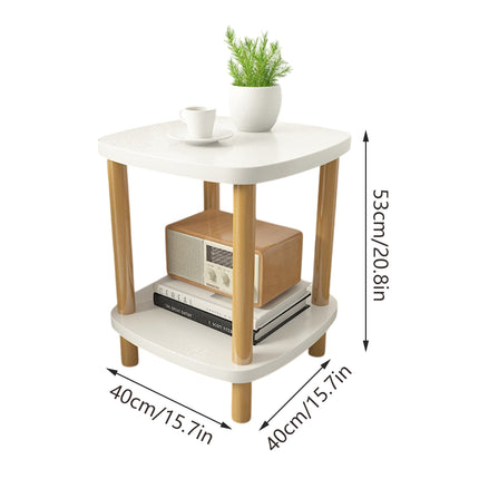 Small Coffee Table Simple Two Layer Mini Table Living Room Side Table Compact